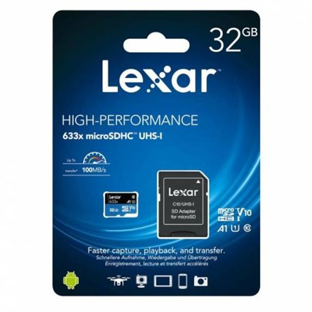 Lexar 32GB 633x MicroSDHC Hafıza Kartı