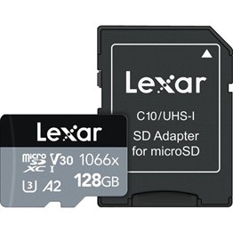  Lexar 128GB Professional 1066x UHS-I microSDXC Hafıza Kartı + SD Adaptör