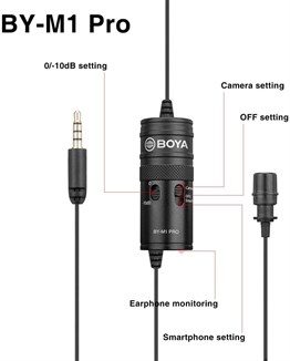 Boya By-M1 Pro Yaka Mikrofonu