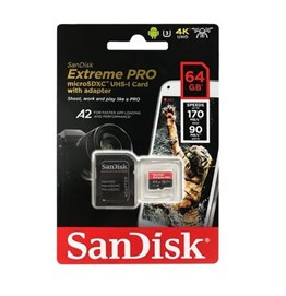 SanDisk 64GB 170MB/Sn Extreme Pro MicroSDXC Hafıza Kartı